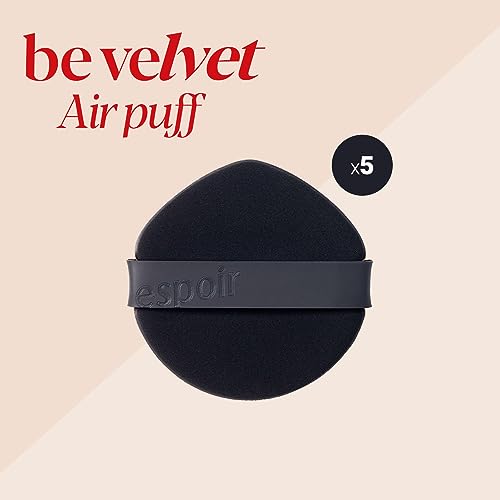 espoir ビーベルベットエアーパフ 5個入り BE VELVET AIR PUFF クッションファンデ メイク用パフ 化粧スポンジ しずく型 ふわふわ高密着 韓国コスメ エスポア公式